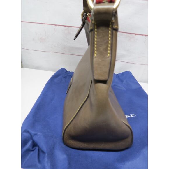 Dooney & Bourke Florentine Leather Large Cassidy Hobo Shoulder Bag Brown/Gray - Picture 9 of 15